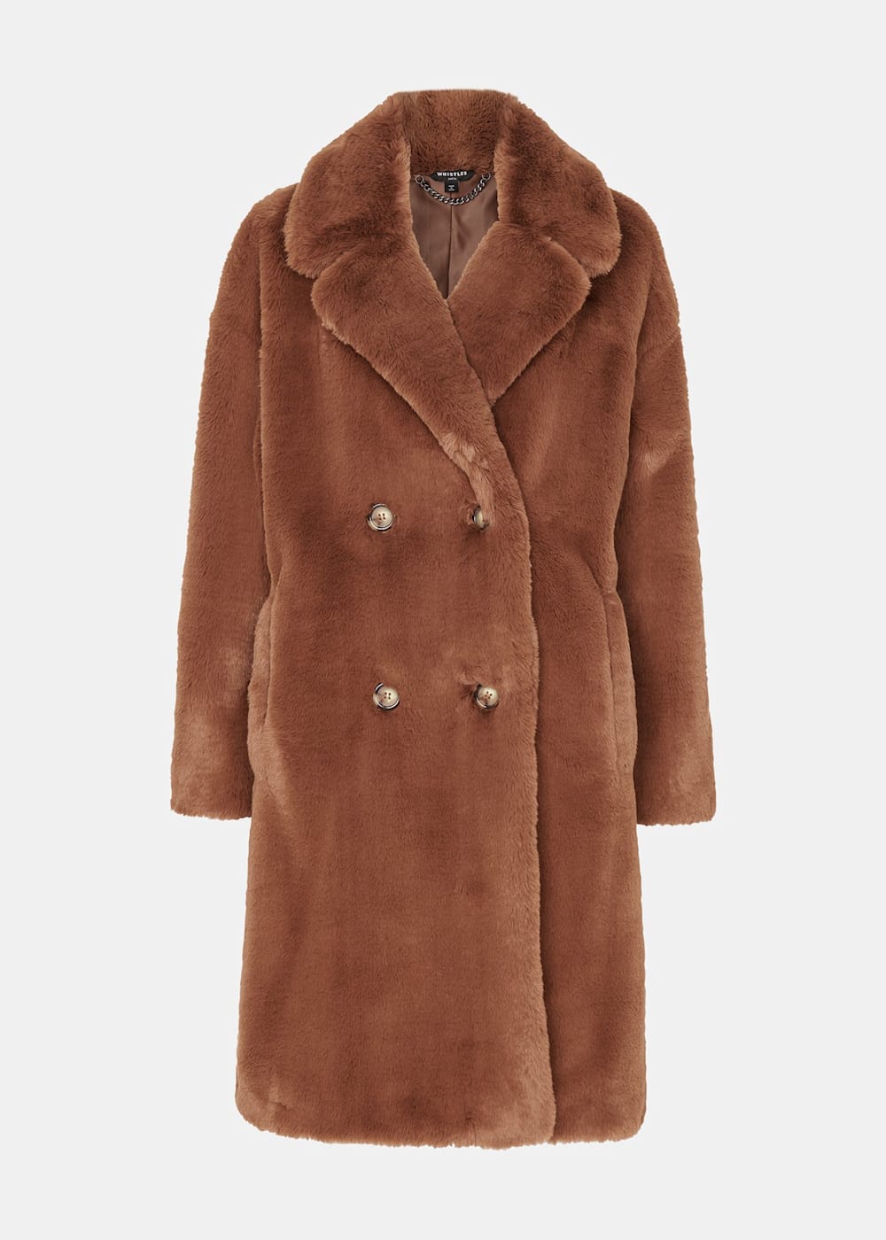 Brown Teddy Faux Fur Coat WHISTLES Whistles UK