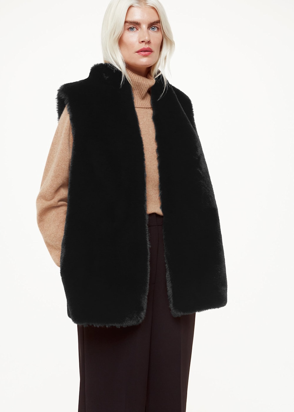 Faux fur gilet sale store
