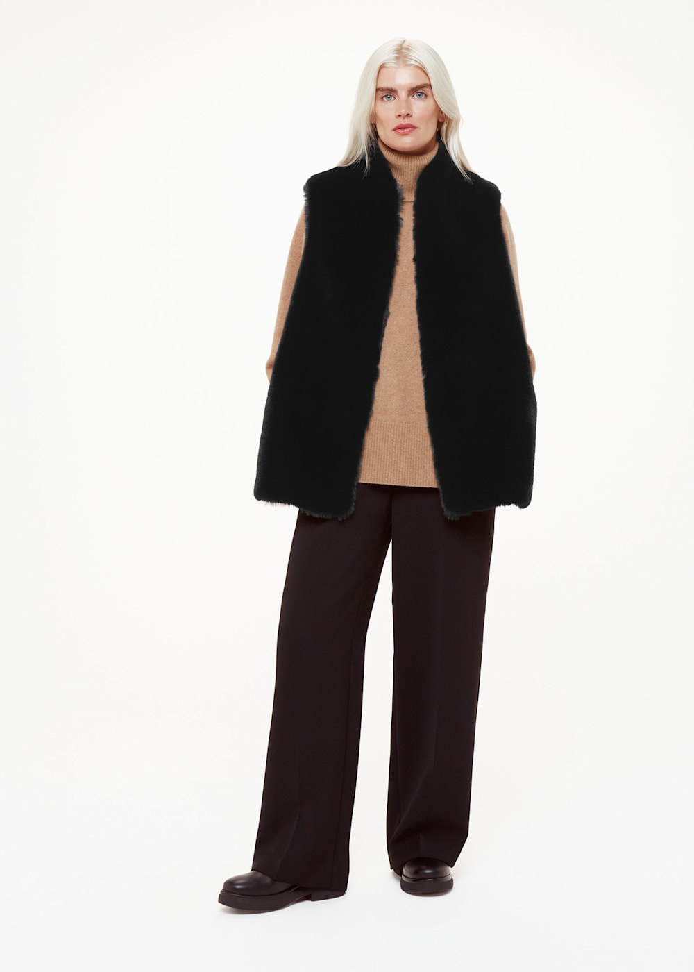Faux fur gilet petite hot sale