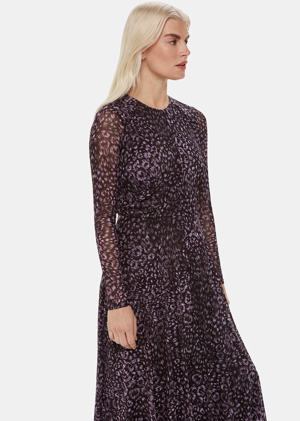 Whistles feather print dress online