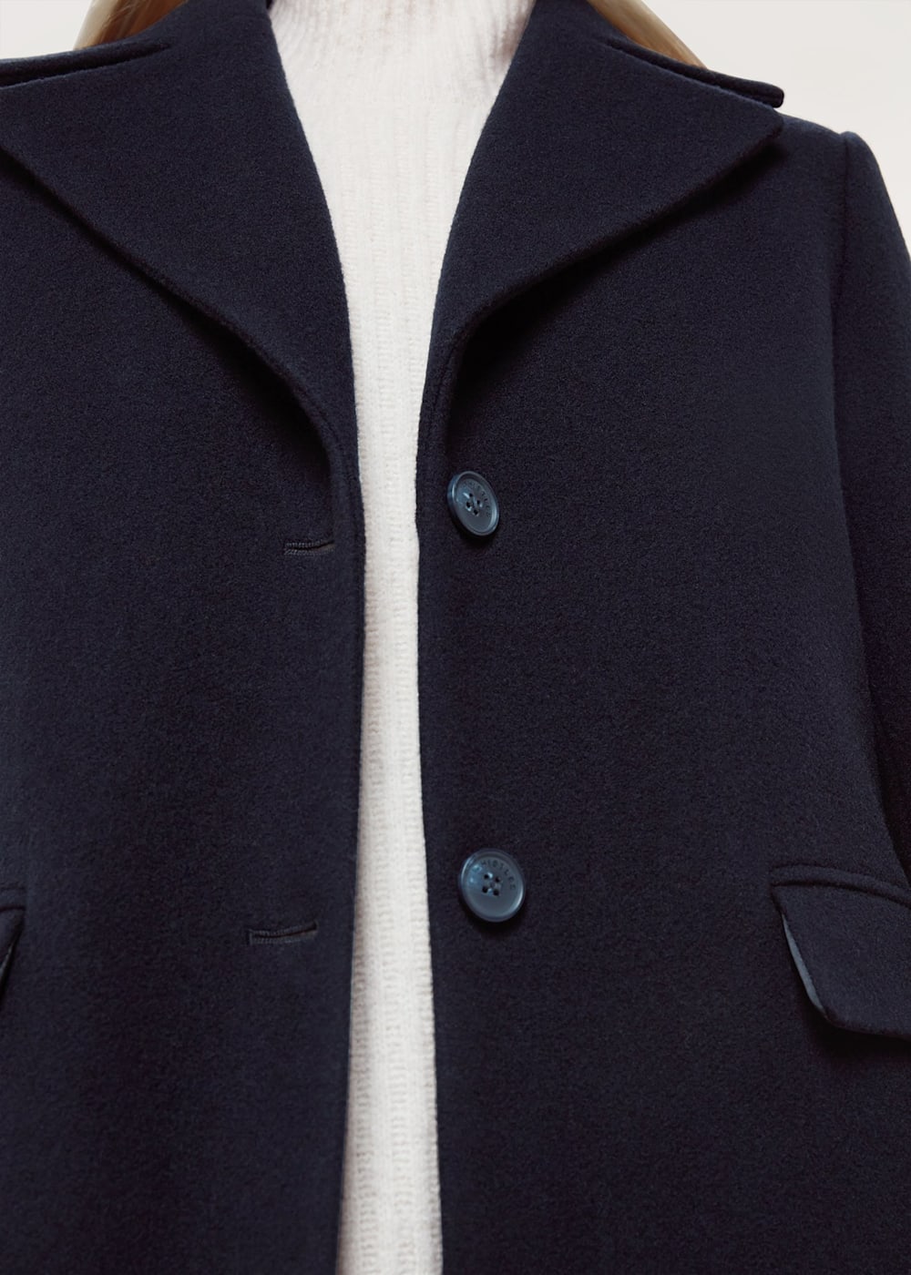 Navy blue longline coat cheap