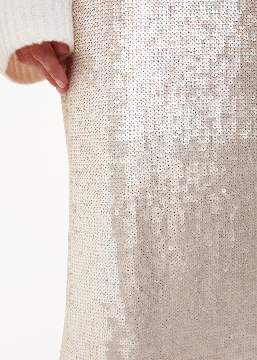 Silver Sequin Midi Skirt WHISTLES Whistles US