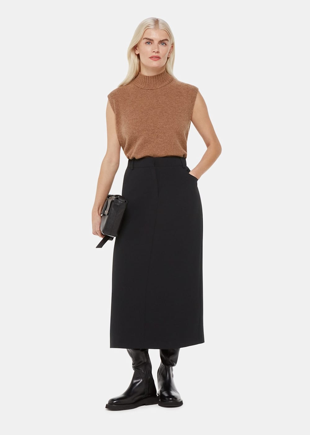 Black midi skirt 01 best sale