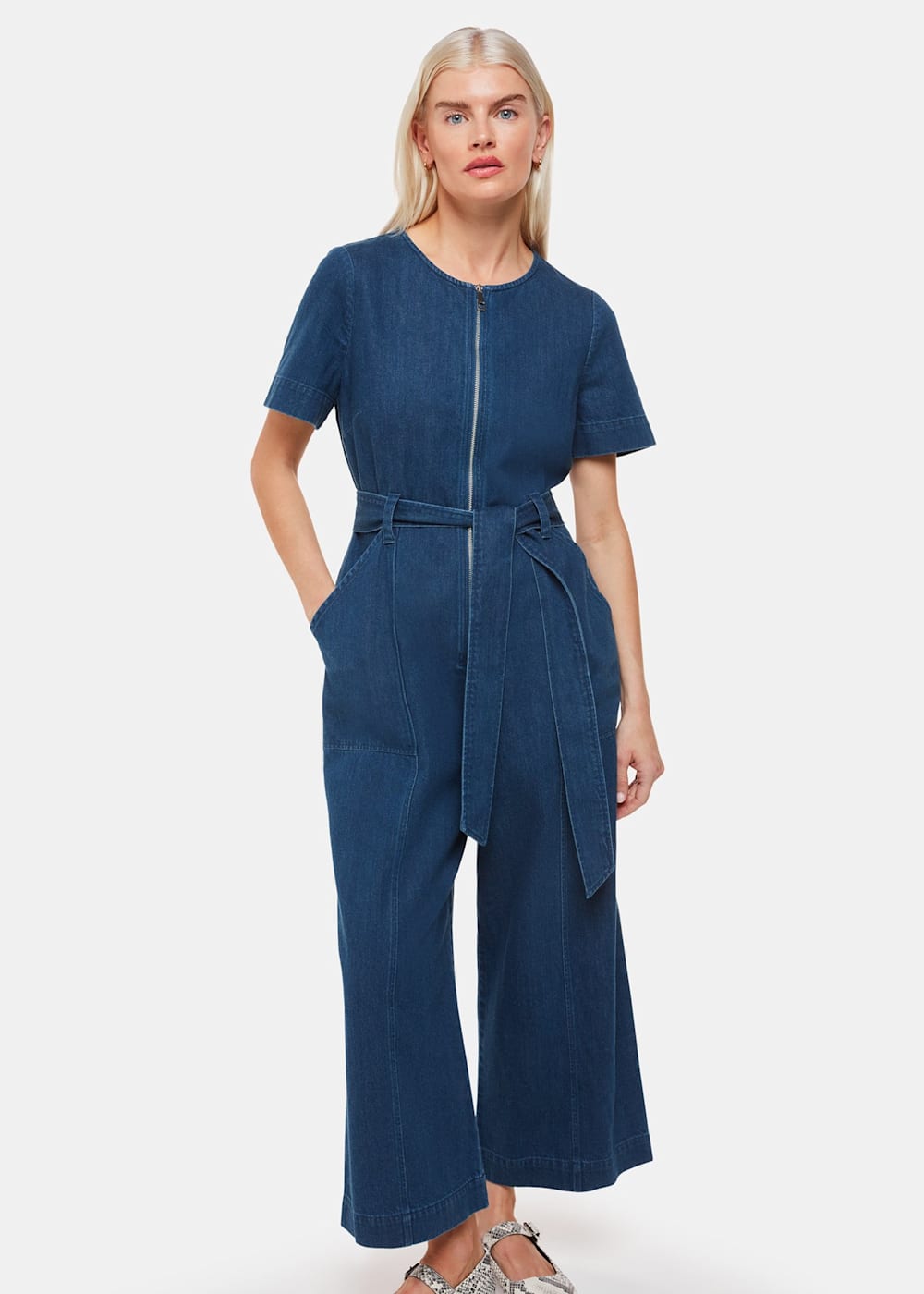 Short sleeve denim boiler suit outlet