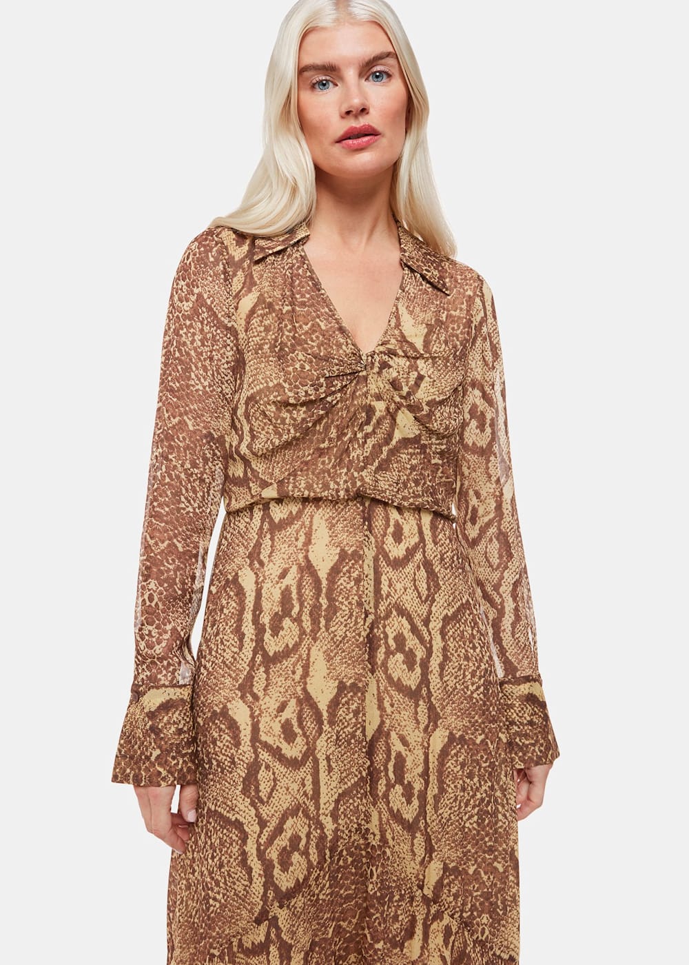 Midi dress snake print shop
