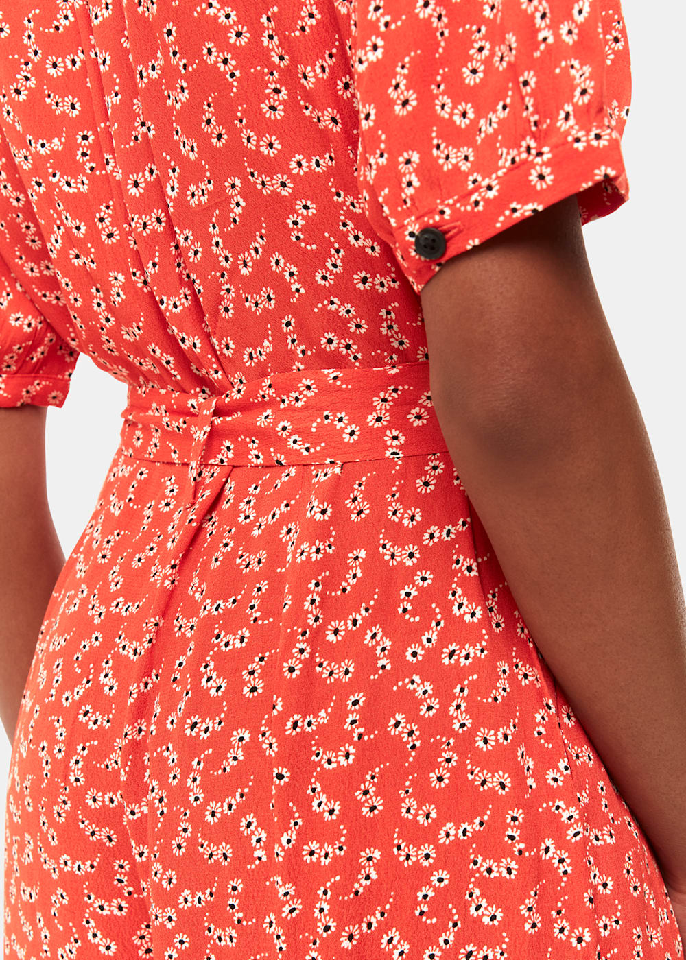 Red Multi Micro Floral Jumpsuit WHISTLES Whistles ROW