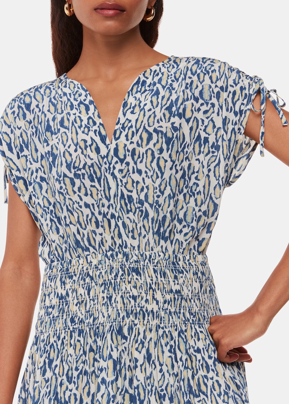 Ivory Multi Flaming Leopard Print Dress WHISTLES Whistles UK