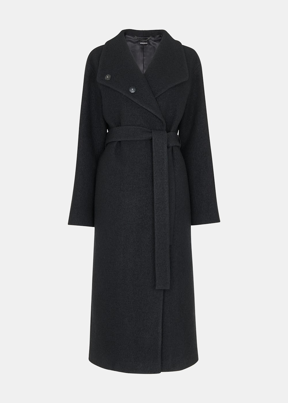 Womens black funnel neck coat 2025