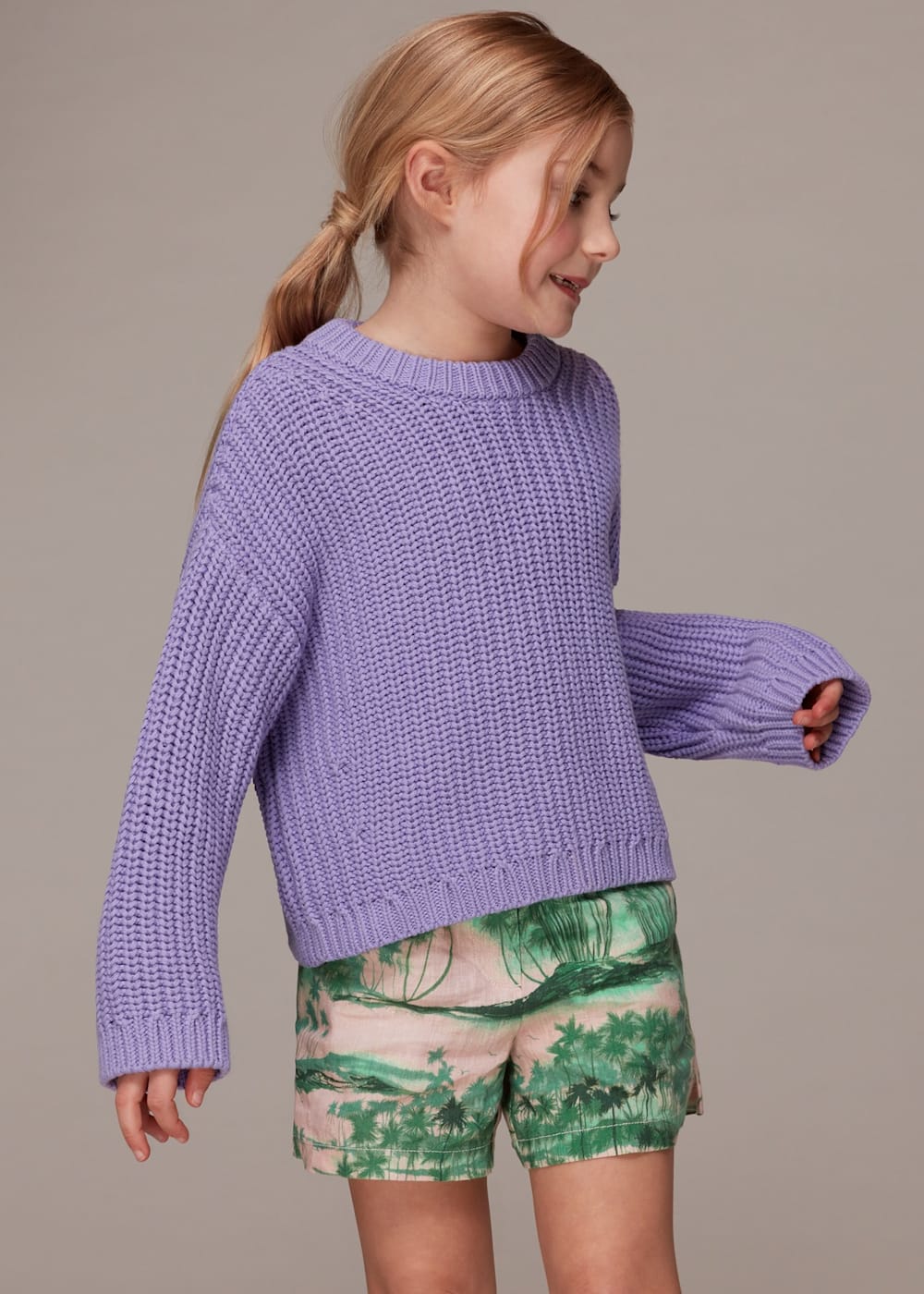 Purple cotton sweater hot sale