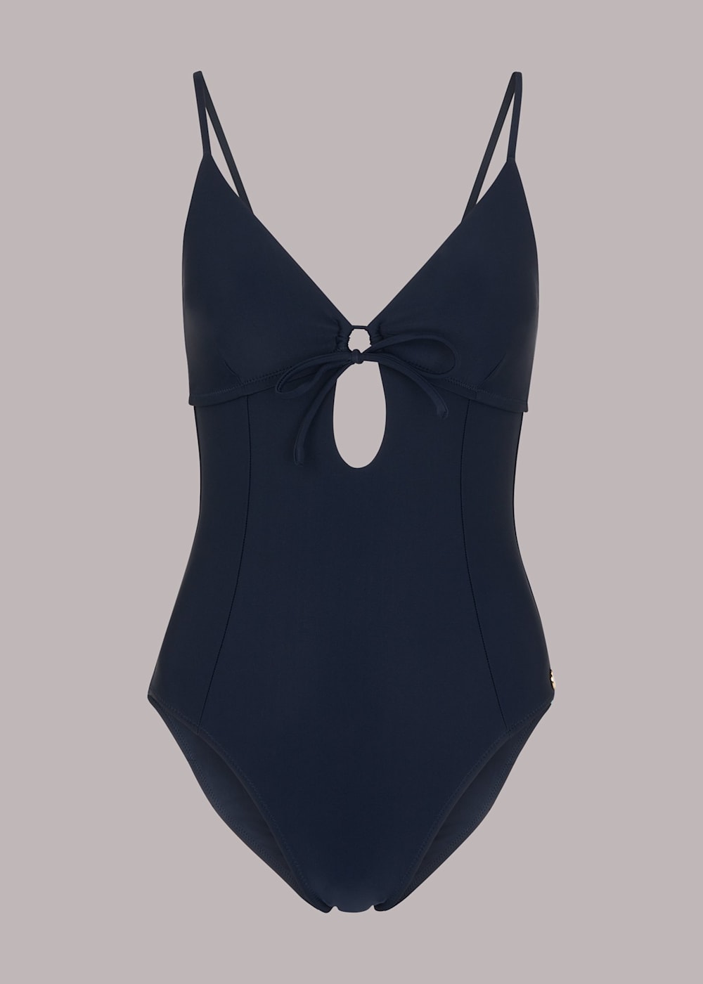 Navy Cutout Swimsuit WHISTLES Whistles UK