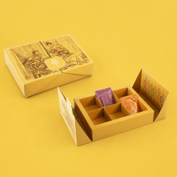 Magnetic closure Soft box for Tea and coffee industry