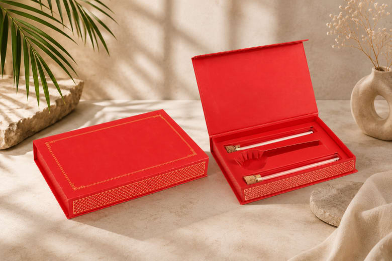 Magnetic Closure Red Rigid Box Tea Industry — Rigid box packaging project