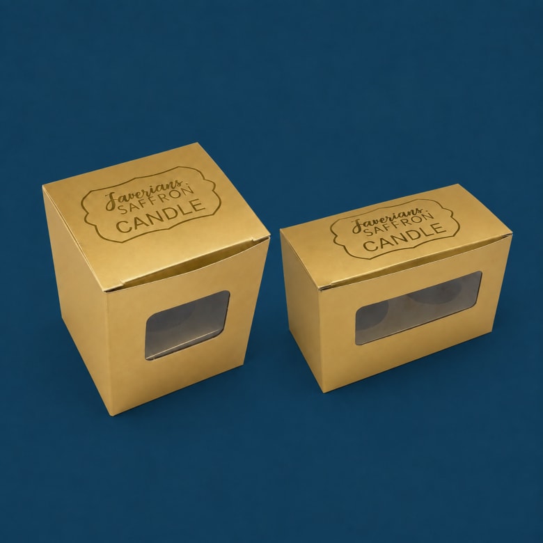 Lock Bottom Small Window Cartons Candle Packaging — Cartons packaging project