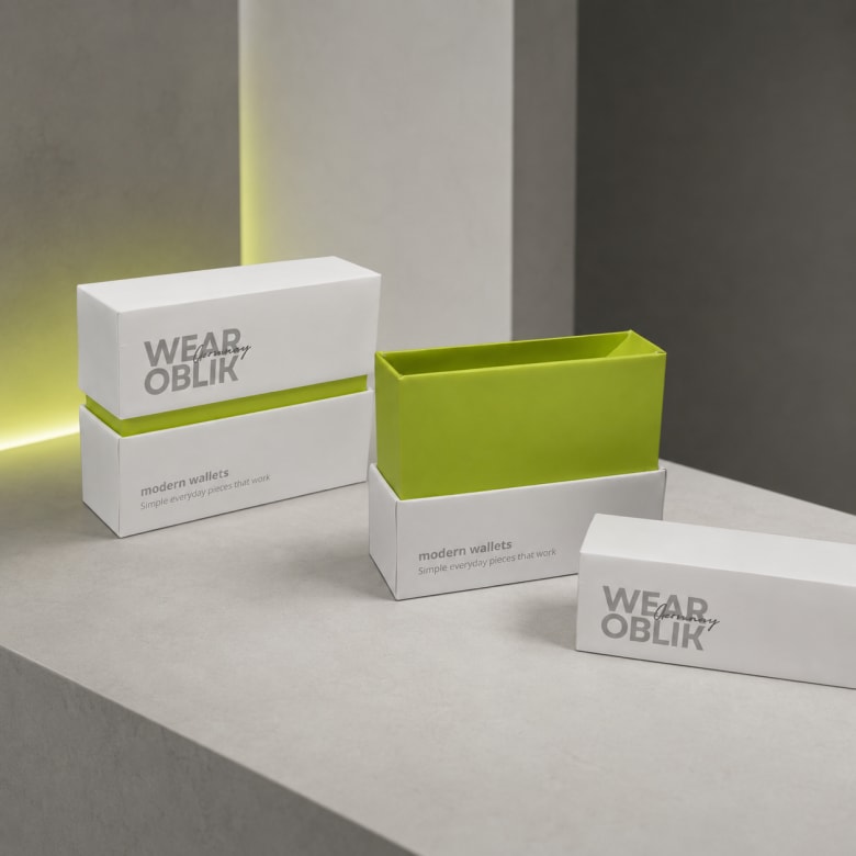 Shoulder Neck Rigid Box Wallet Packaging — Rigid box packaging project