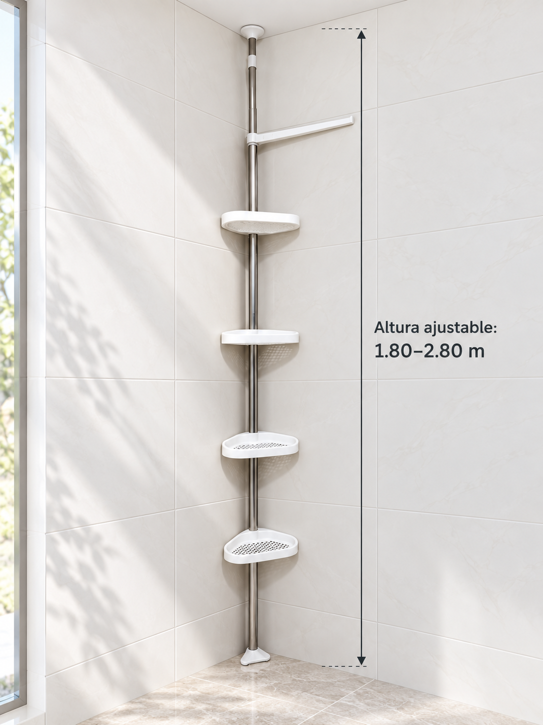 Medidas del esquinero organizador de baño