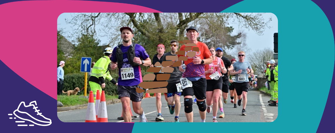Photo of a runner in a Together for Short Lives running top.