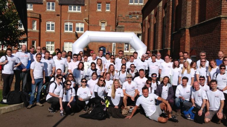 Corporate staff fundraising for Together for Short Lives