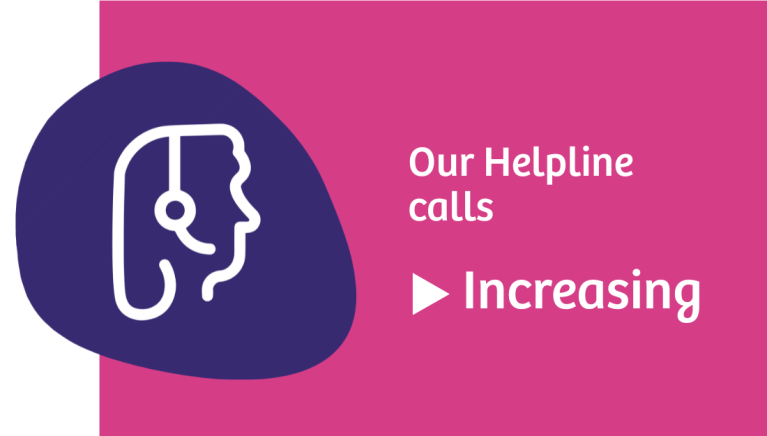 Our helpline calls - increasing