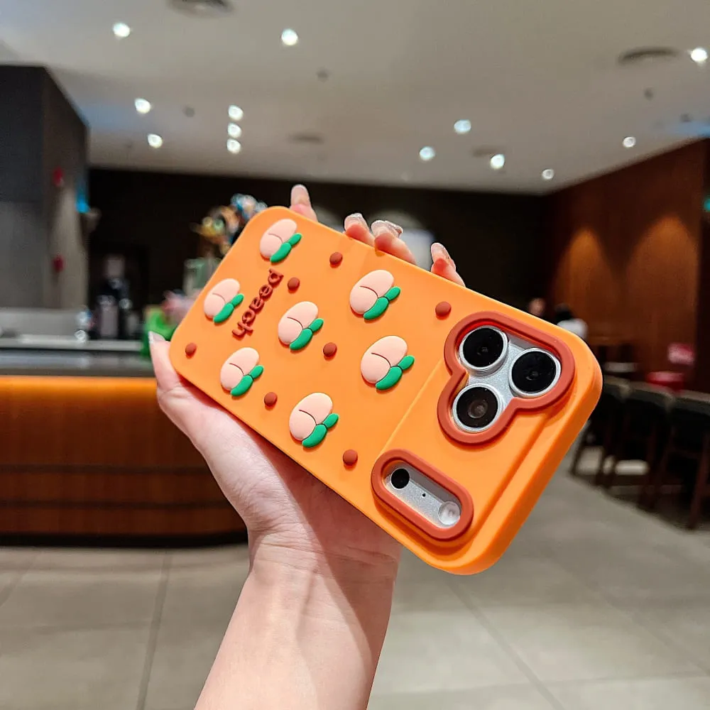 Summer Peach Bliss Silicone Phone Case - view 5