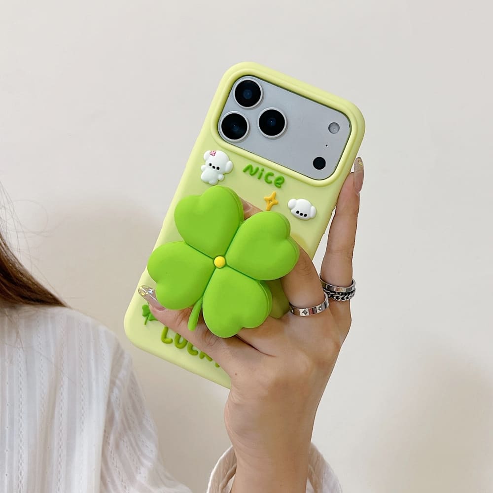 Bright Luck Clover Phone Case with Charms - view 2