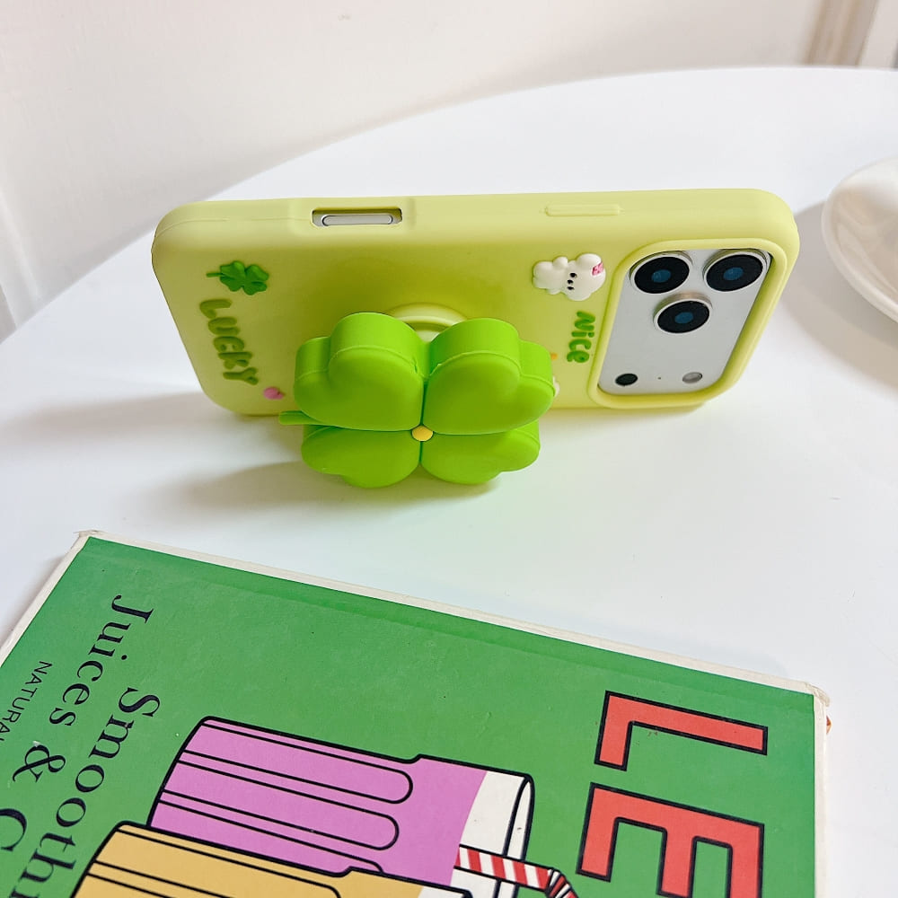 Bright Luck Clover Phone Case with Charms - view 5