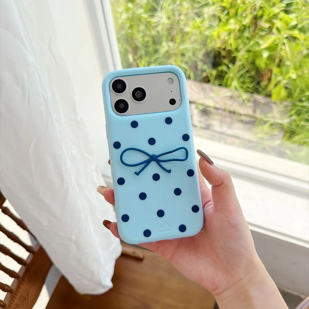 Sweetheart Ribbon and Dots Delight Silicone Phone Case - view 2