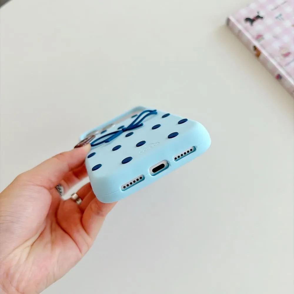 Sweetheart Ribbon and Dots Delight Silicone Phone Case - view 3