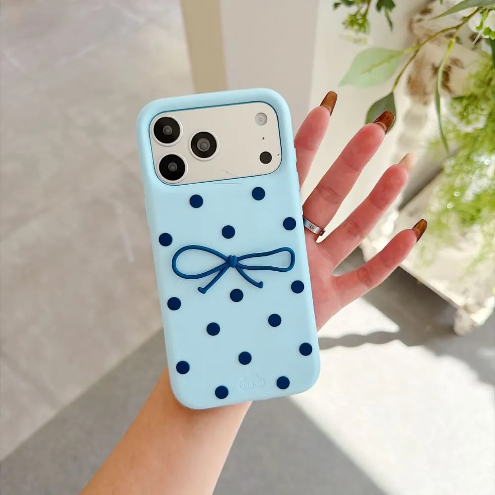 Sweetheart Ribbon and Dots Delight Silicone Phone Case - view 4