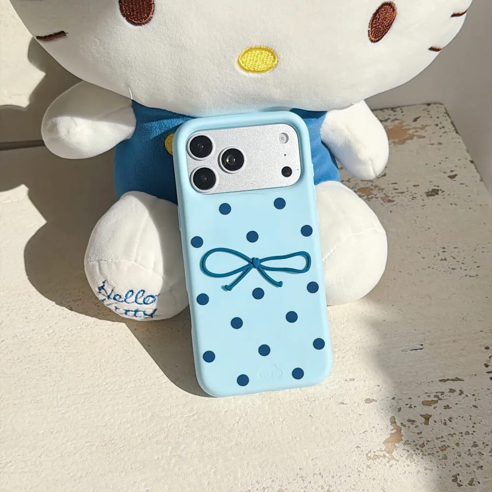 Sweetheart Ribbon and Dots Delight Silicone Phone Case - view 5
