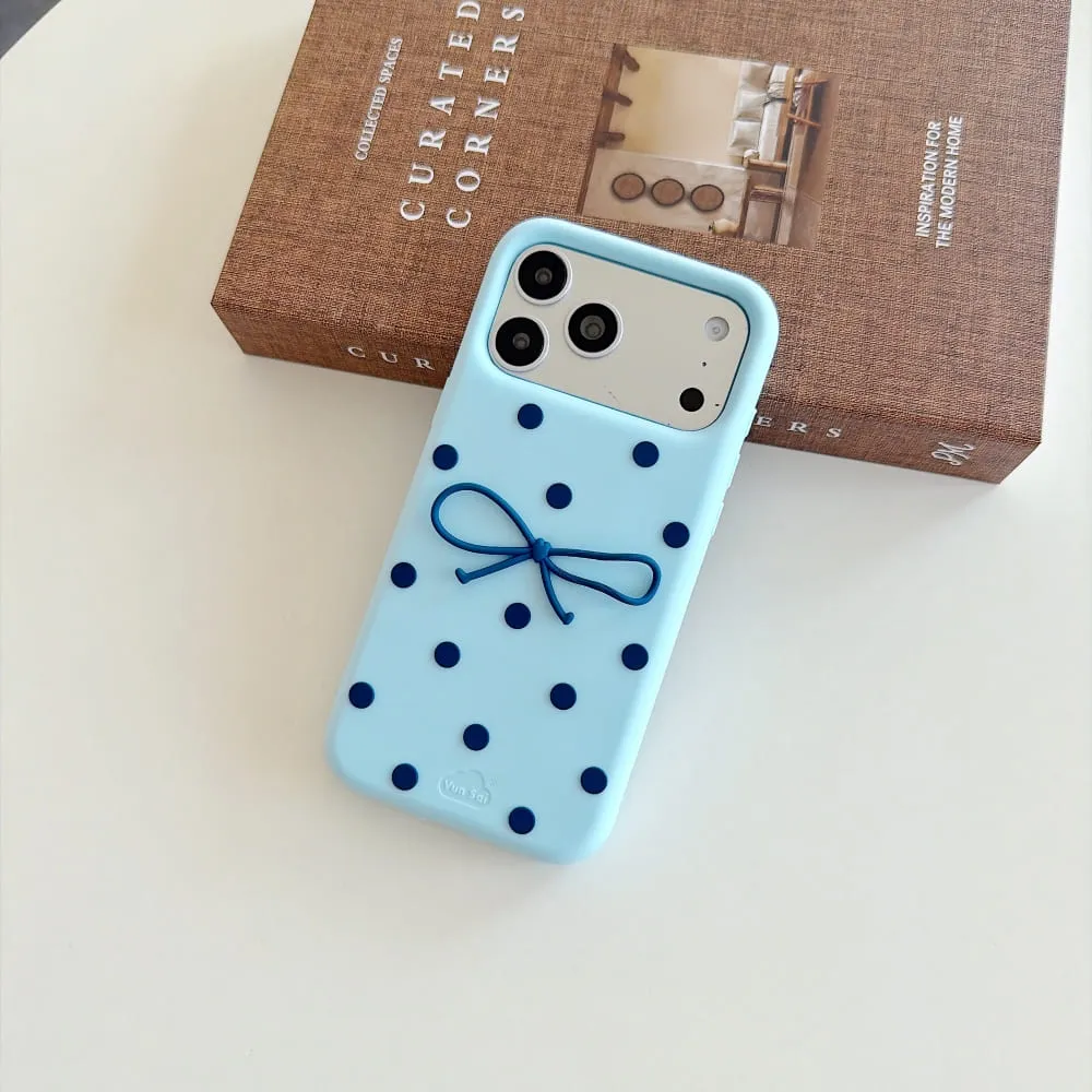 Sweetheart Ribbon and Dots Delight Silicone Phone Case - view 6