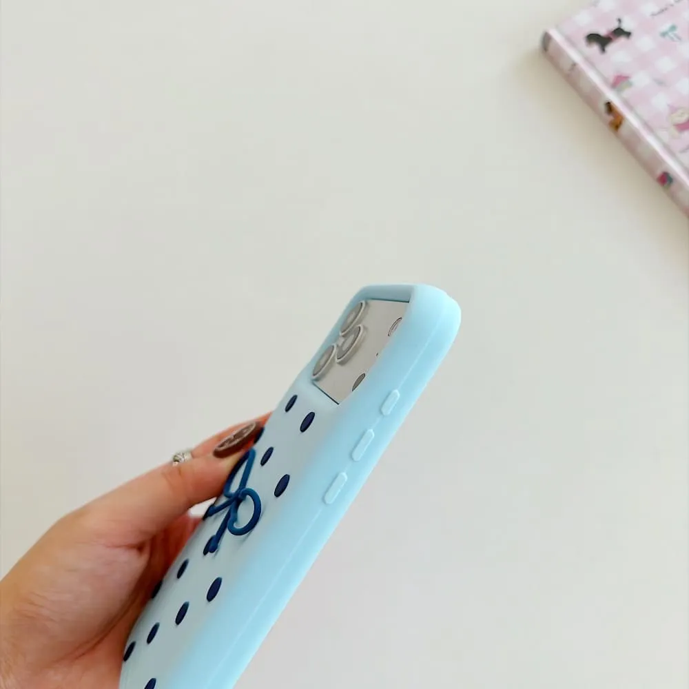 Sweetheart Ribbon and Dots Delight Silicone Phone Case - view 7