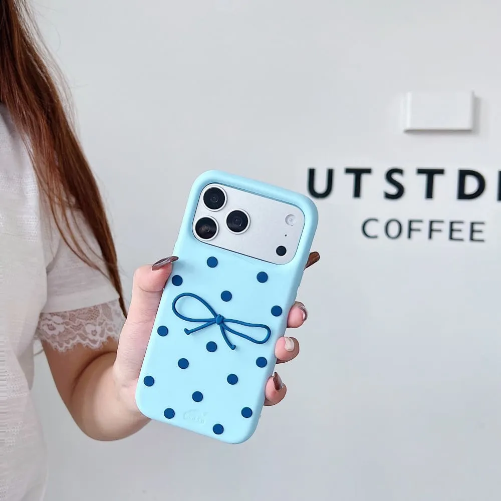 Sweetheart Ribbon and Dots Delight Silicone Phone Case - view 9