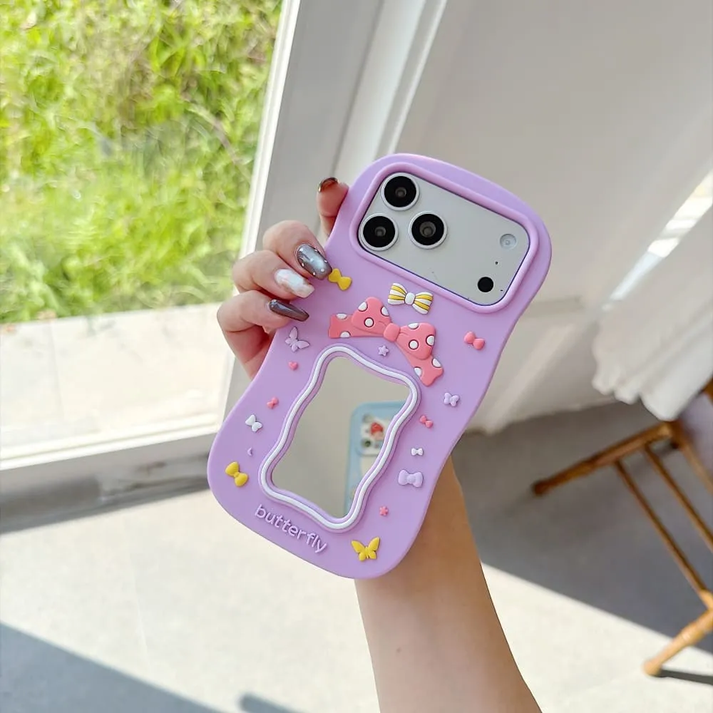 Butterfly Bow Dream Mirror Silicone Phone Case - view 3