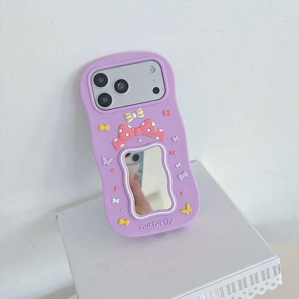 Butterfly Bow Dream Mirror Silicone Phone Case - view 7