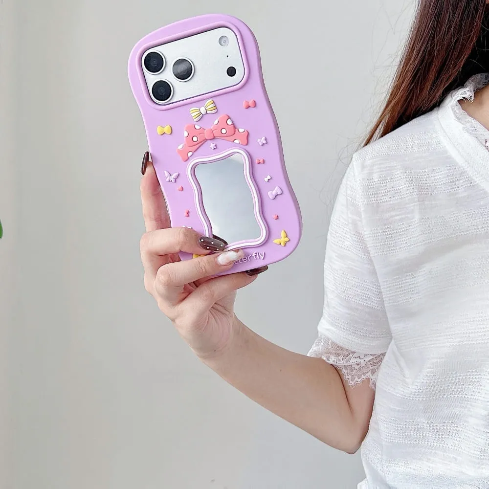 Butterfly Bow Dream Mirror Silicone Phone Case - view 8