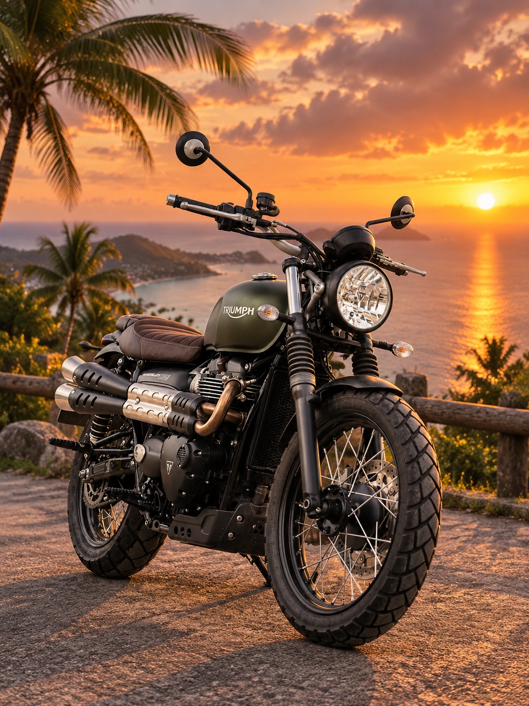 Triumph Scrambler 400 X - зелёный