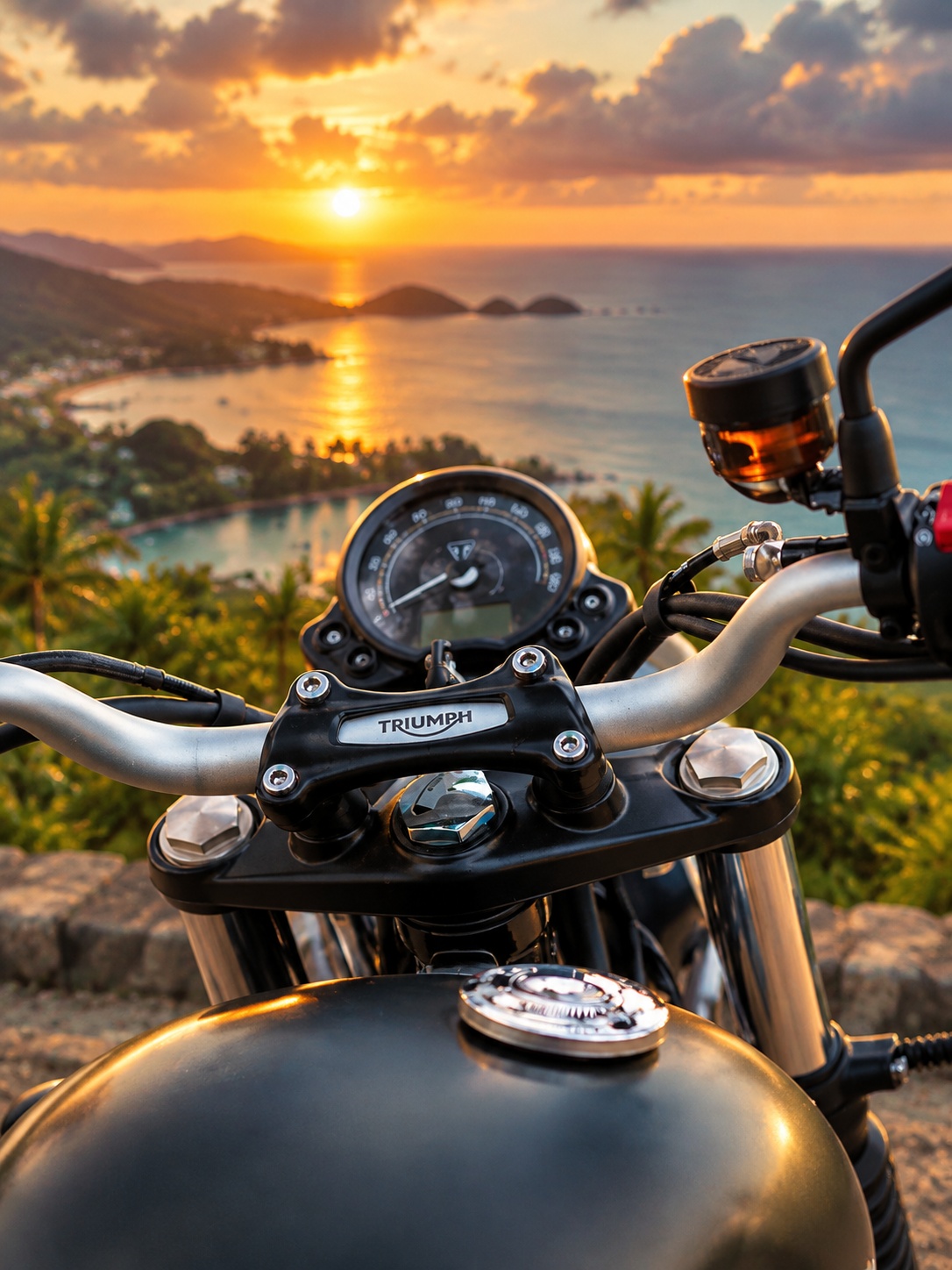 Triumph Scrambler 400 X - руль