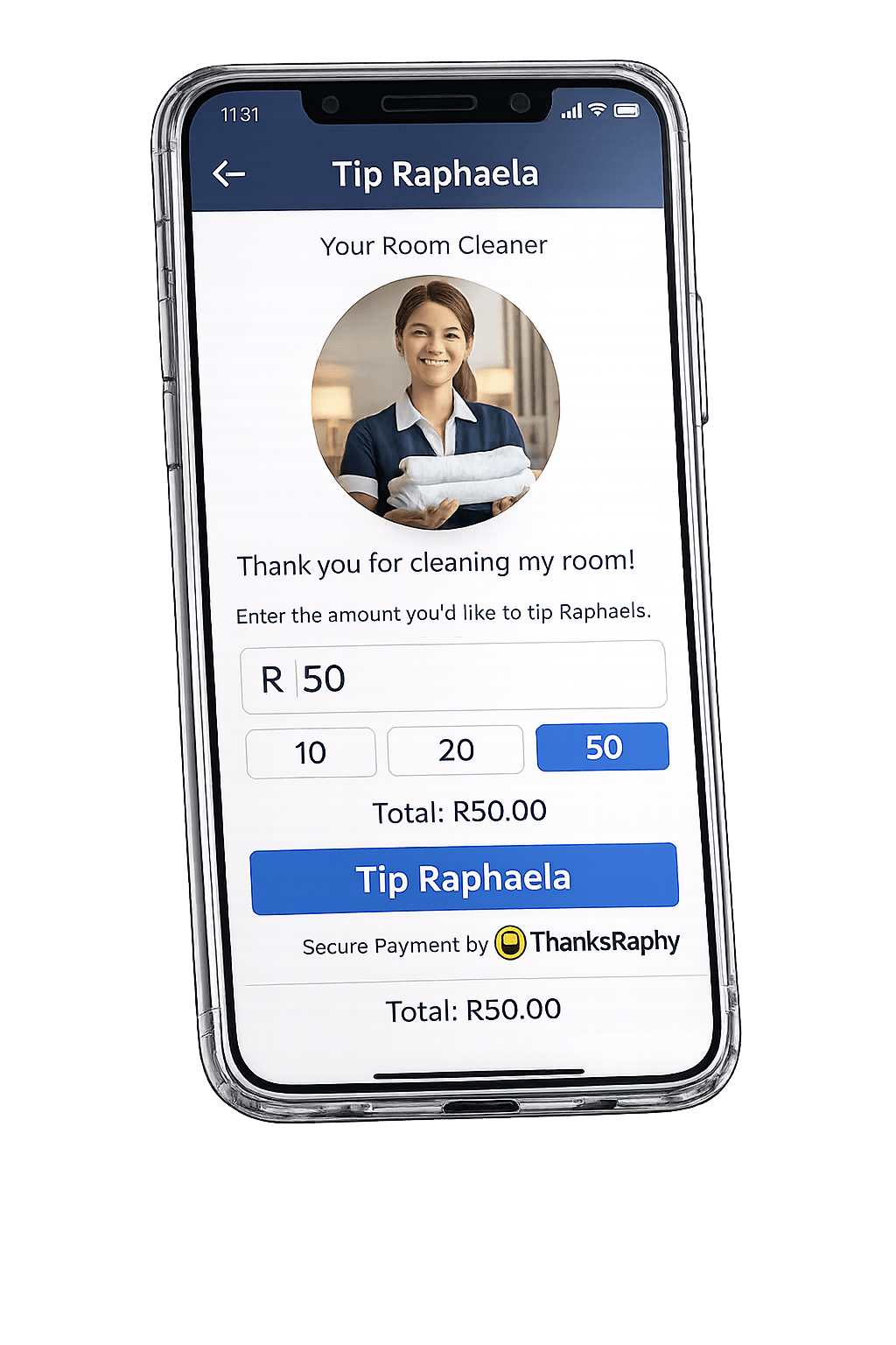 TipSimple mobile tipping screen