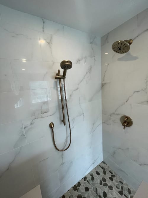Spacious Modern Bathroom Remodel in Lake Smith Terrace, Virginia Beach in Virginia Beach — by Coradi Contracting