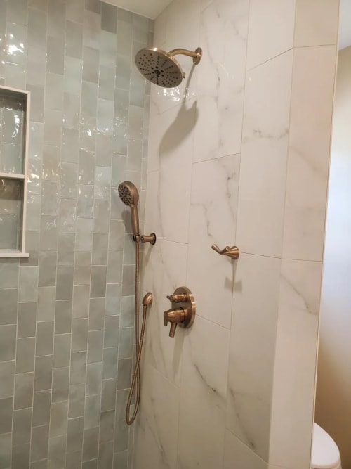 Modern Bathroom Renovation with Custom Features in Virginia Beach in Virginia Beach — by Coradi Contracting