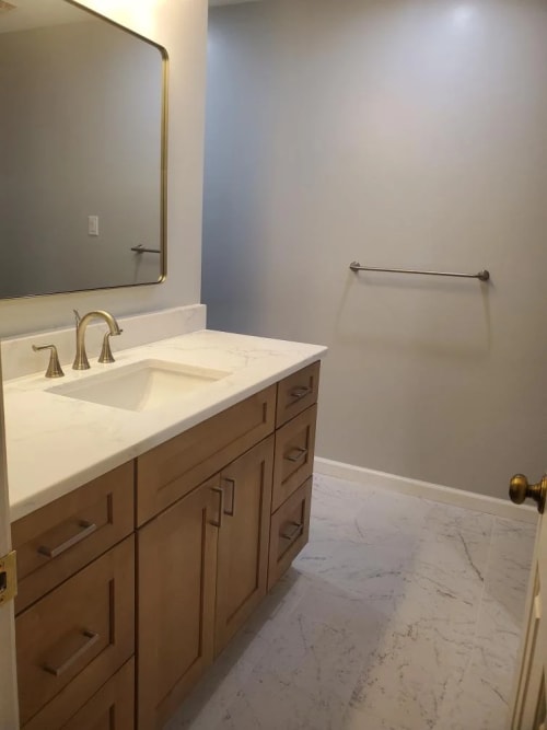 Modern Bathroom Renovation with Custom Features in Virginia Beach in Virginia Beach — after photo 2