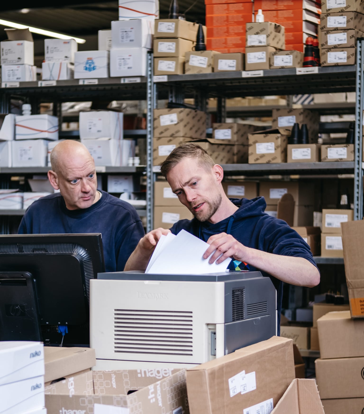 Collega's aan het werk bij TGH van Triest