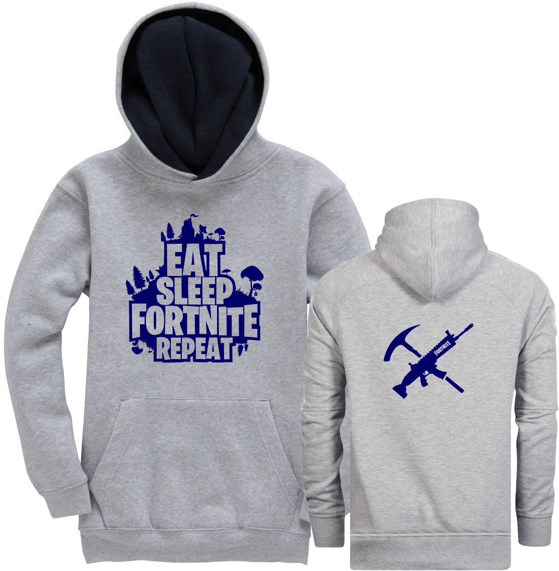 Fortnite Eat Sleep Fortnite Repeat Contrast Hoodie