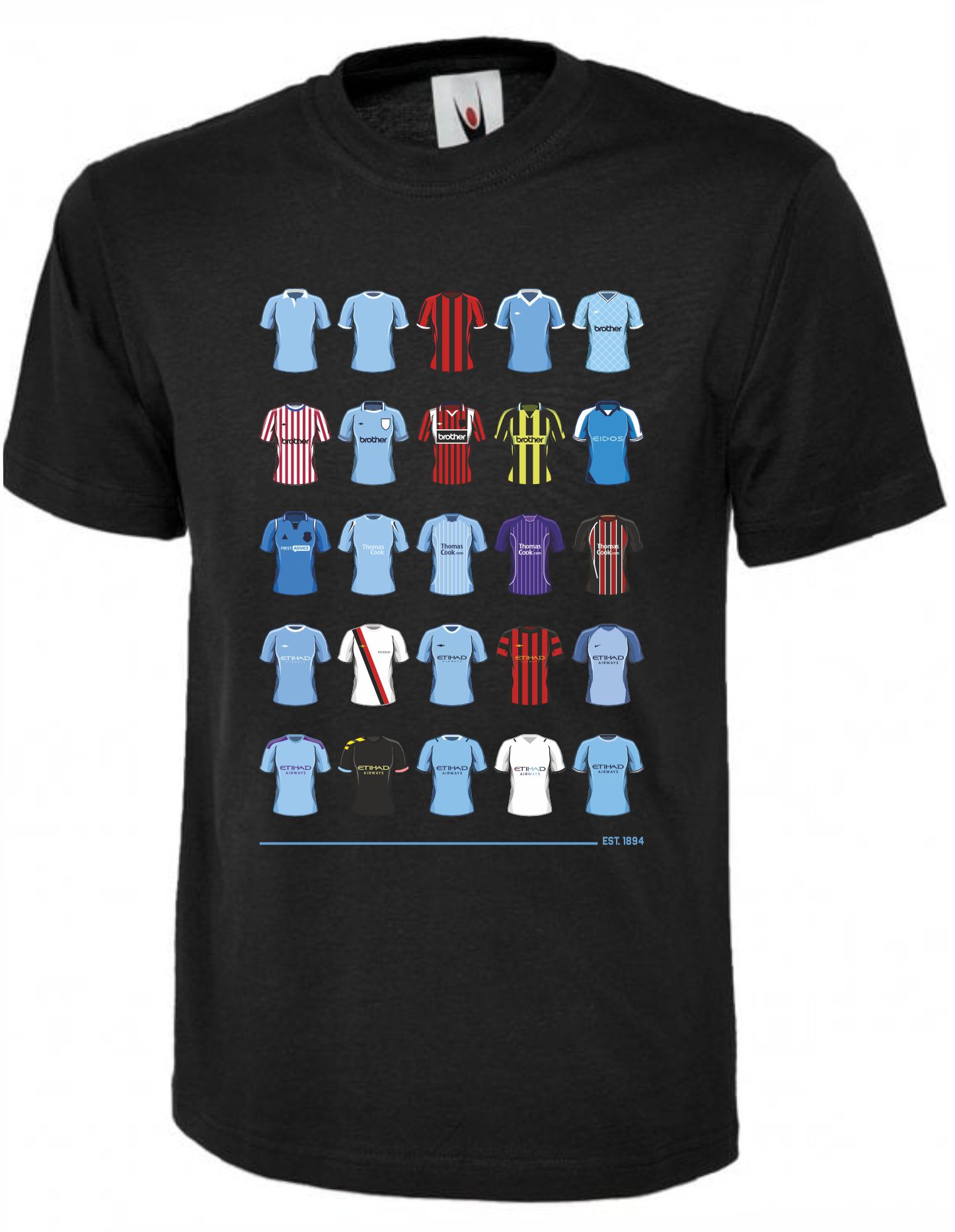 Manchester City retro tops printed t shirt