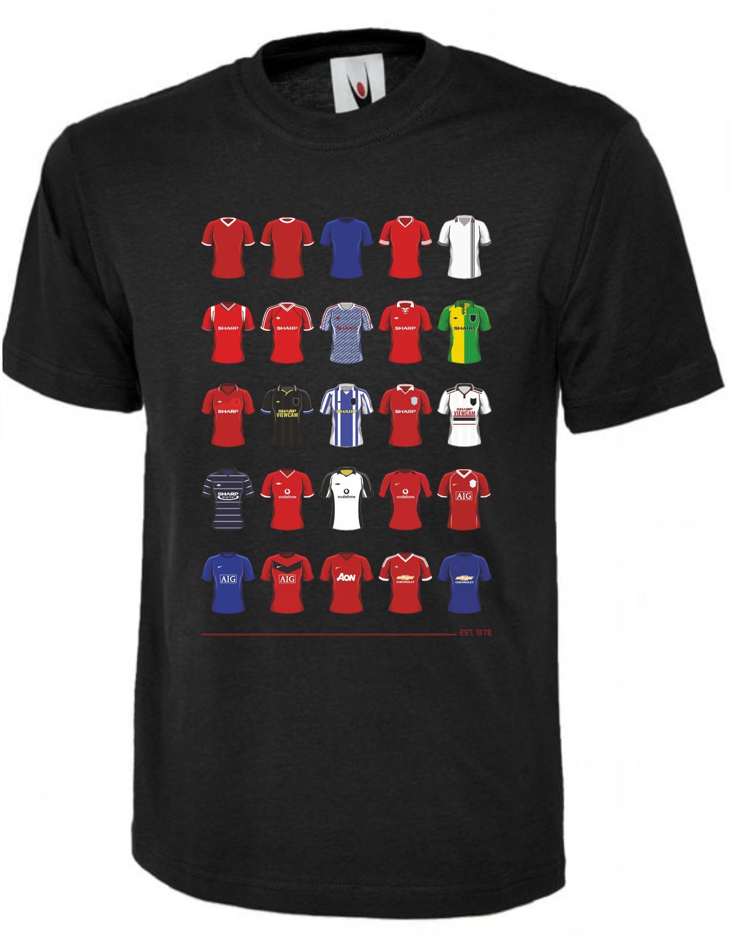 Manchester United retro tops printed t shirt