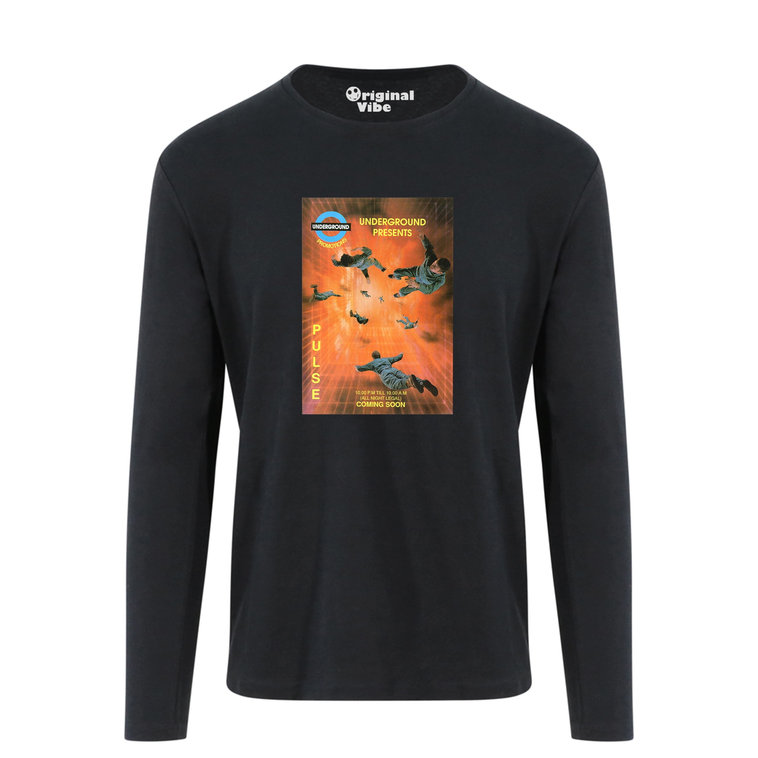 Pulse 1990 Birmingham Flyer Rave T Shirt