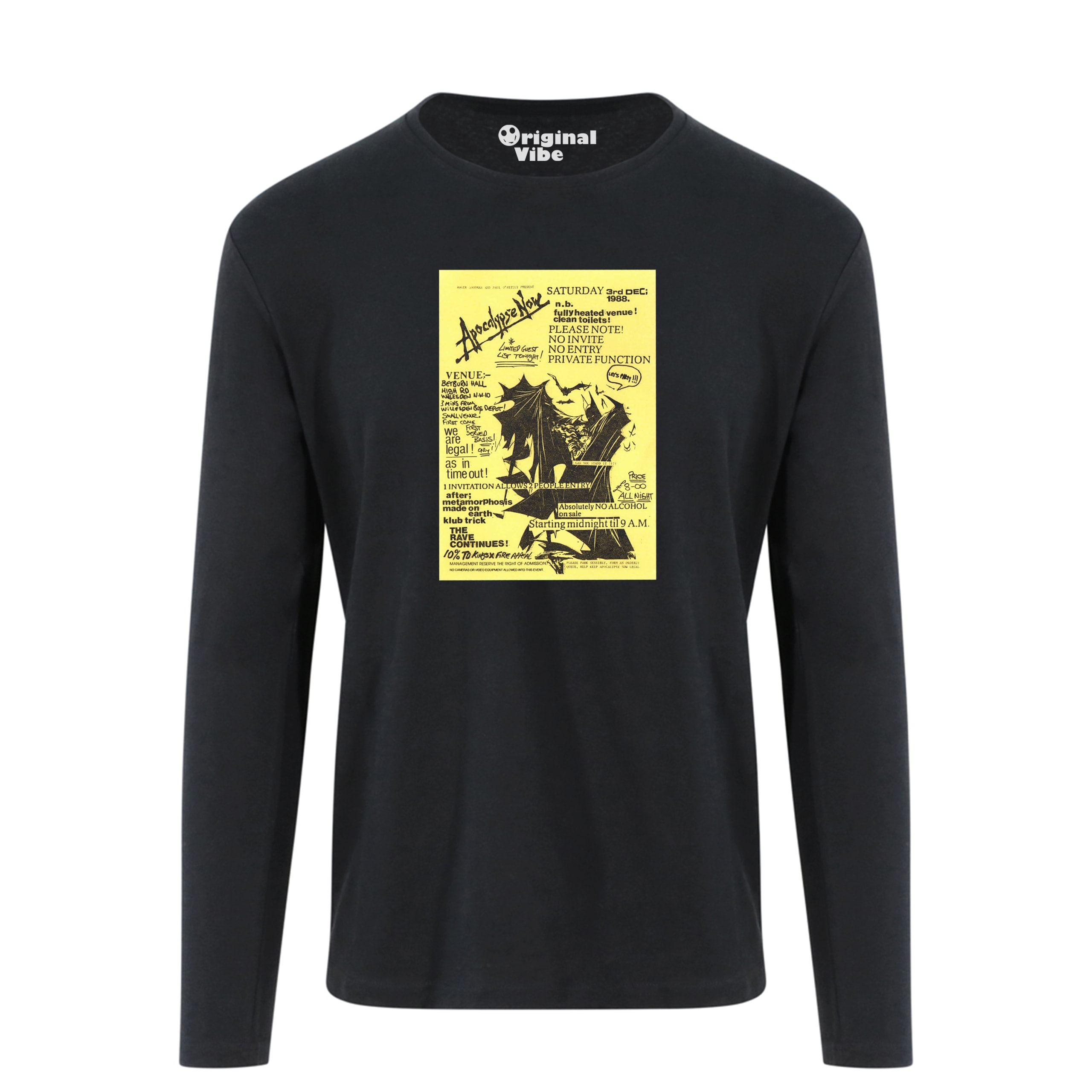 Apocalypse Now December 1988 Flyer Rave T Shirt - Image 4