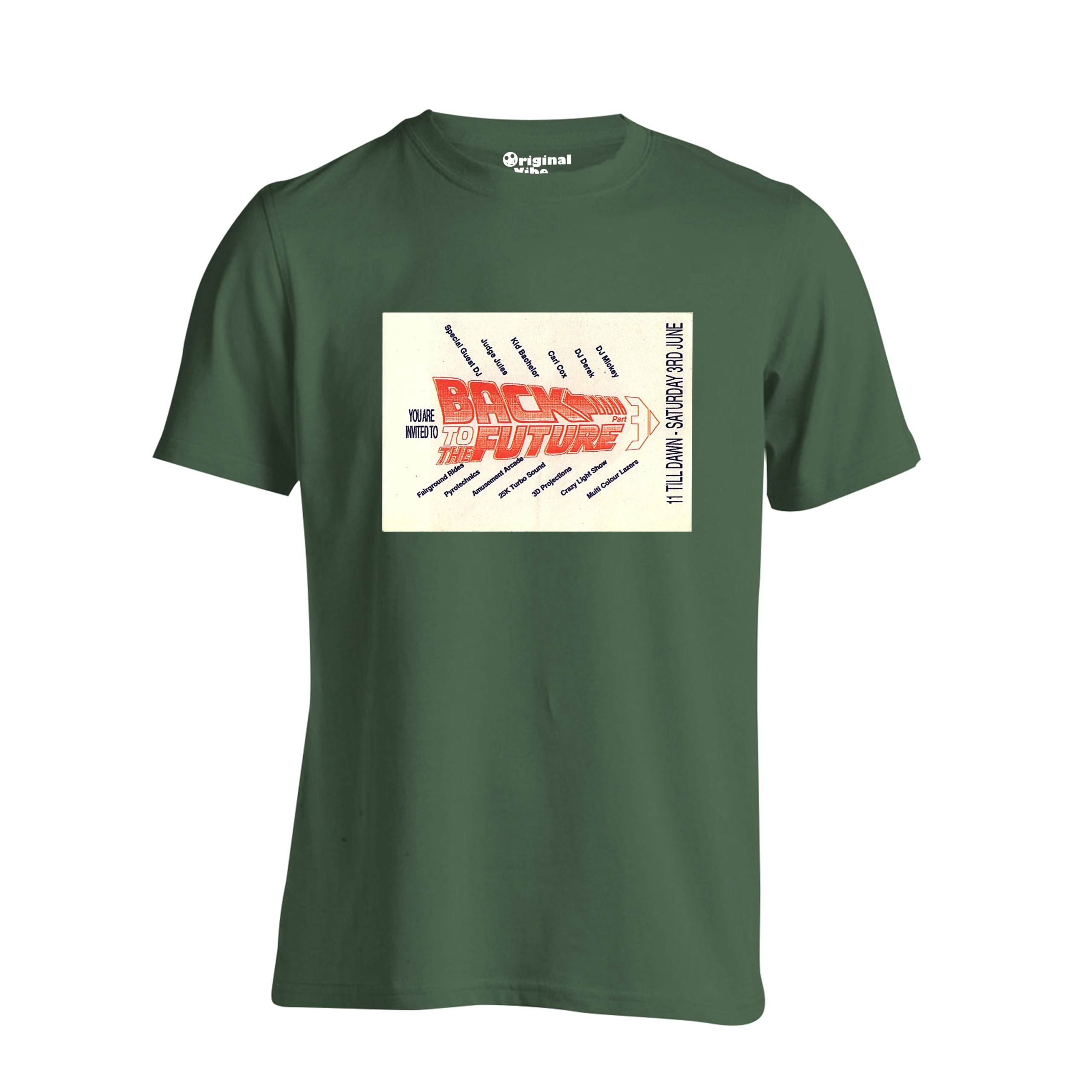 Back To The Future 3 1989 Flyer Rave T Shirt - Image 2