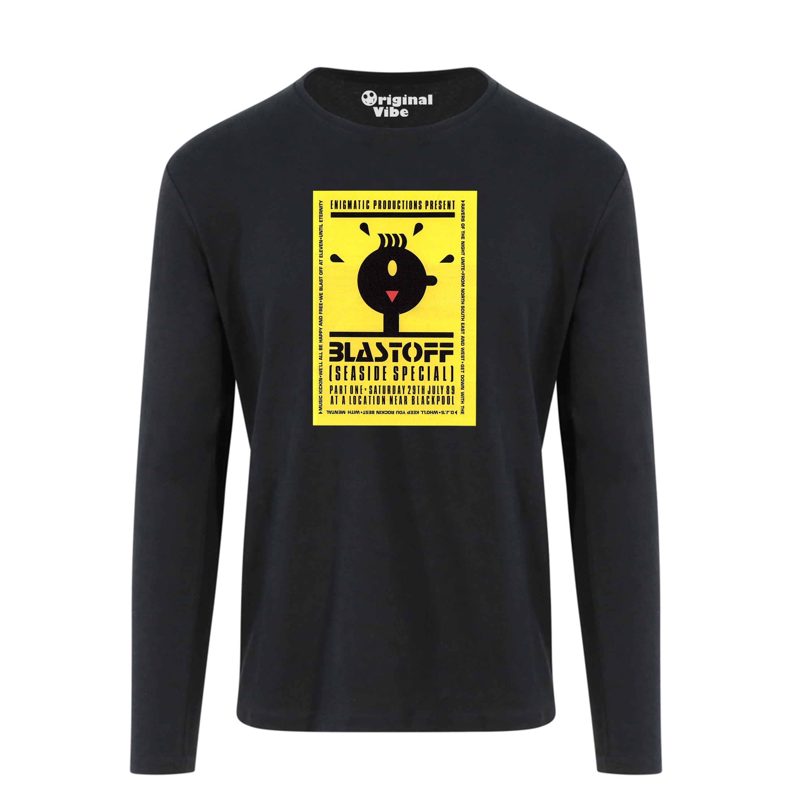 Blast Off NR Blackpool 1989 Flyer Rave T Shirt