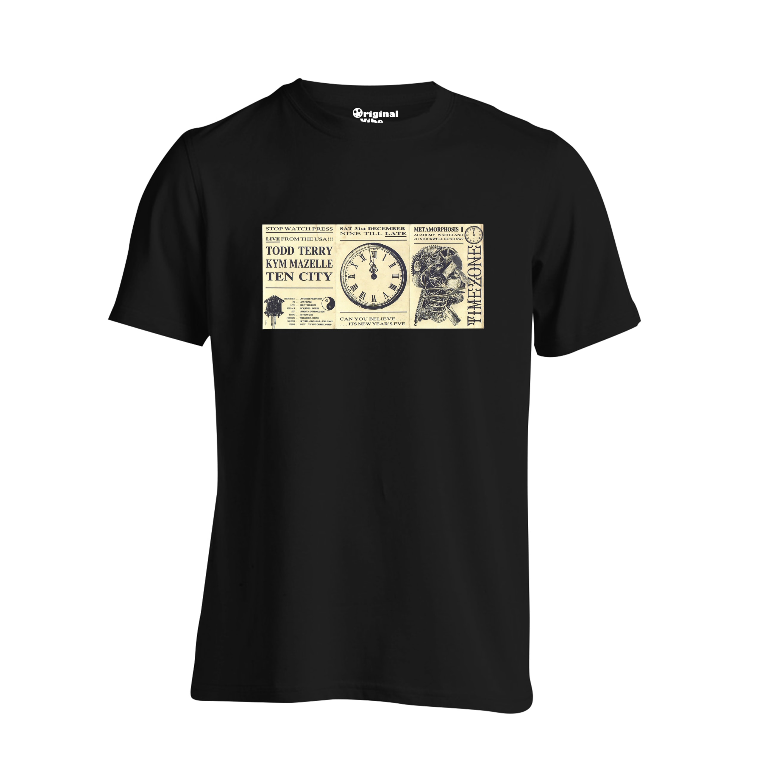 Metamorphosis II 1988 Timezone Academy Wasteland London Flyer Rave T Shirt - Image 3